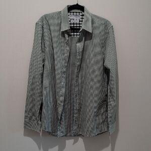 Nick Graham Green and White Checkered Shirt